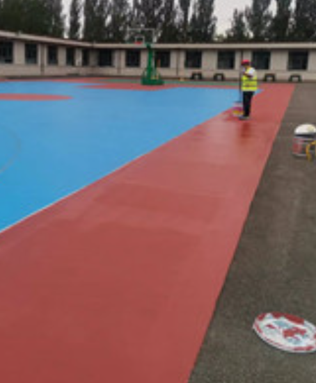 江汉石油管理局旧篮球场地面改造翻新整改   